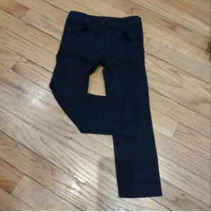 Janie and Jack black ruffle pocket black straight leg pants 4 - Picture 1 of 4