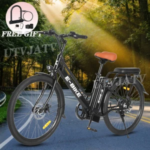 2024 E-Bike 26'' Electric Bike for Adults 500W Motor City Bicycle Commuter Ebike - Picture 1 of 20