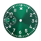 37Mm Green Luminous Watch Dial Second @9 Replace For Eta 6497 St3600 Movement