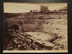 Incorpora, Siracusa, Teatro Greco, Foto Albumina 1880 Ca. (L1036) - Foto 1 di 2