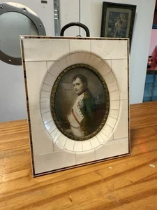 Arte de 1800 hermosa miniatura antigua de Napoleón y Josefina FIRMADA Girard - Imagen 1 de 6