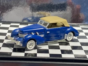 1/64 1937 CORD 812 CONVERTIBLE BLUE AND TAN TOP M25 - Picture 1 of 6