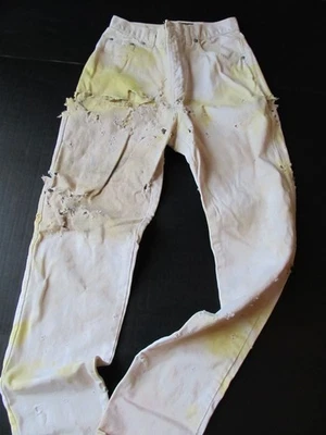 Винтажные белые джинсы из денима GAP США s9ze 9/10 Trashed Grunge - Изображение 1 из 4