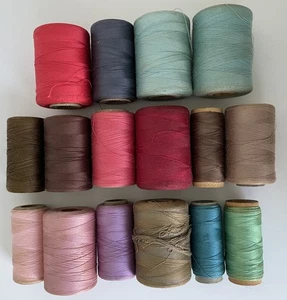 16 Vintage Cotton Thread Lot Star Special American Thread Co. Assort Color Lot 1 - Picture 1 of 4