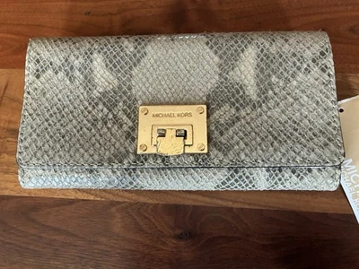 Cartera de cuero de serpiente Michael Kors Foto 1 de 4