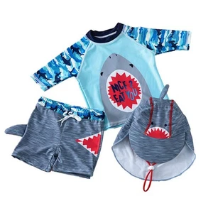 Suerba Baby Boy Swimsuit Shark Pattern Children s Swimsuit Rash Guard UV P 321 - Picture 1 of 5