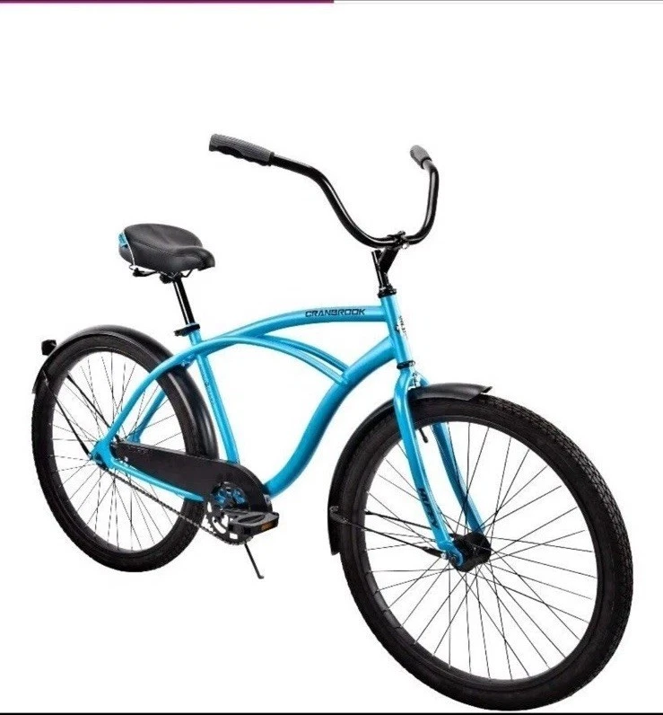 Huffy Cranbrook Adult Cruiser Bike, 26" Wheels, Comfort Saddle, Matte Blue - Image 1 of 4