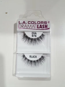 NEW 1 Pair LA Colors DramatiLash Diva 976 False Eyelashes  Fake Lashes Black - Picture 1 of 4