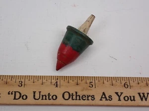 Vintage Wood Handmade Spinner Spin Top 1.75" tall - Picture 1 of 10