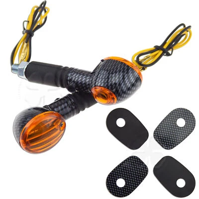 Reflex Stalk Turn Signal For Kawasaki Yamaha Ninja R1 Light Blinker Carbon - Image 1 of 4