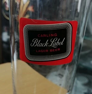 Vintage Black Label half pint Glass retro cocktail bar - Picture 1 of 3
