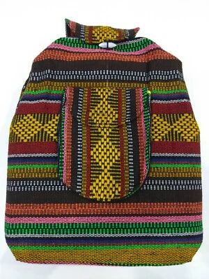 Auténtico Bolso RASTA Playa Hippie Baja Étnico Unisex Mochila Hecho en México 12 Foto 1 de 4