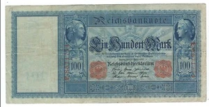 Banknote Deutschland - Deutsches Reich - Reichsbanknote - 100 Mark - 1910 - rot - Bild 1 von 2