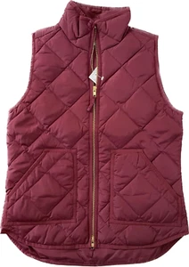 J.CREW NUEVO Chaleco de Excursión Ligero Acolchado Granate Grosella Nuevo con Etiquetas XS - Imagen 1 de 4