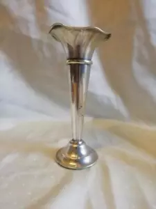 GOOD VINTAGE SILVER PLATED POSY HOLDER VASE, POSEY VASE - Picture 1 of 16