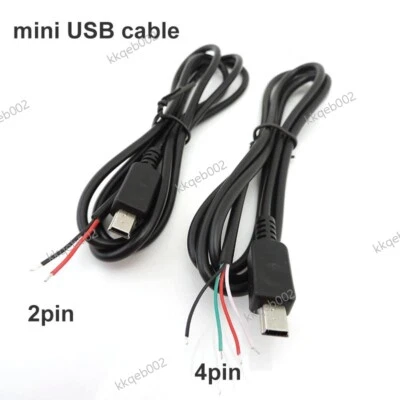 2pin 4pin Mini USB Male Jack adapter Power charger Data Cable DIY repair wire - Image 1 of 4
