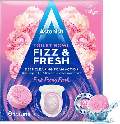 Astonish Foaming Pink Peony Toilet Bowl Cleaner - Deep Cleaning Limescale, Calci - Image 1 of 4