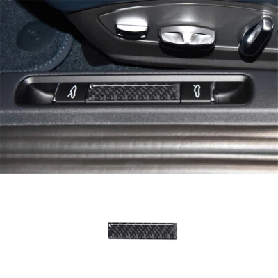 Cubierta de botón de control de maletero de fibra de carbono para Porsche 718 Boxster Cayman  Foto 1 de 4