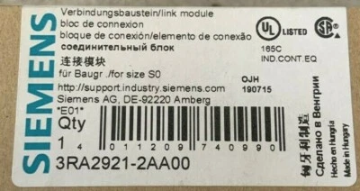 Link module spring-type Electrical and mechanical 3RA2921-2AA00 - Image 1 of 2