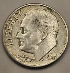1963 D Roosevelt Dime Circulated 90% Silver Denver See Photo Details B95 - Picture 1 of 2