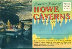 FOLDER SOUVENIR VINTAGE DI - HOWE CAVERNS - NEW YORK - CARTOLINE - Foto 1 di 6