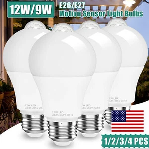 1~4X PIR Motion Sensor Light Bulbs E27 90W LED Lamp Infrared Auto Energy Saving - Picture 1 of 10