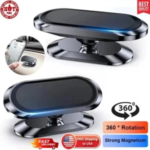 Support Téléphone Voiture Magnétique Universel | Support Tableau de Bord 360° - Argent - Photo 1 sur 16