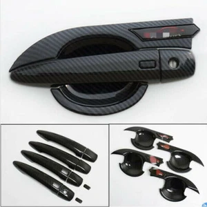 12P For Nissan Altima 2019-2022 Carbon Fiber Outside Door Handle+Bowl Cover Trim - Bild 1 von 4