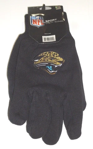 NFL Jacksonville Jaguars Utility Gloves Black w/ Black Palm by FOCO Cover
