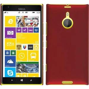 Hardcase for Nokia Lumia 1520 rubberized red Cover + protective foils - Picture 1 of 4