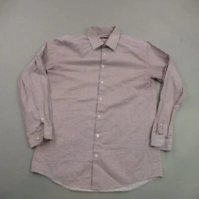 J Ferrar Shirt Mens Medium Long Sleeve Button Front Diamonds - Image 1 of 4