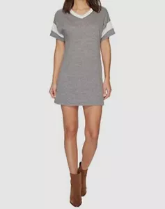 $91 Alternative Women's Gray Powder Puff Short Sleeve T-Shirt Dress Size M - Picture 1 of 2