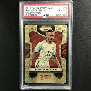 2018 Prizm World Cup Raheem Sterling Gold Power Gold Vinyl 4/5 Psa 10 - Picture 1 of 1