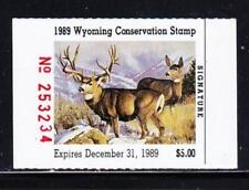 Album Treasures  Wyoming 1989  $5 Conservation (Duck) Hunting Stamp Deer MNH