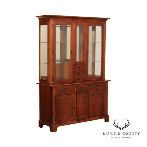 Stanley Traditional Shaker Style Maple China Cabinet Cover