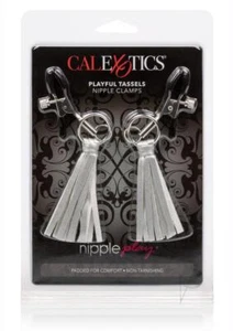 Nipple Play Tassels Nipple Clamp Silver - Picture 1 of 4