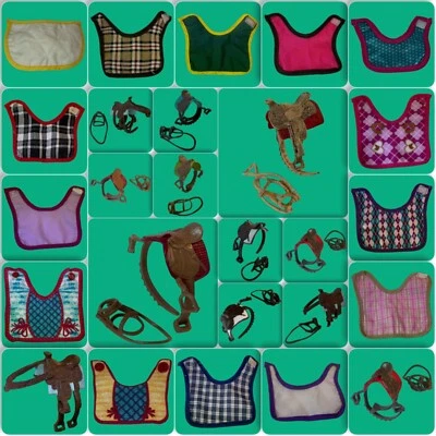 Schleich Pferdedecke Sattel Zaumzeug   Zubehör Reiterhof AUSWÄHLEN #S31 - Bild 1 von 4