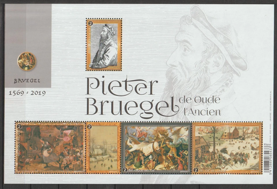 Bélgica - Hoja - 2019 - COB BL282** - Pintor Pieter Bruegel - MNH - Foto 1 de 1