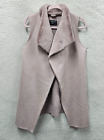Twelfth Love Women Coat Medium Pink 100% Polyester Sleeveless Collared Vest Fit