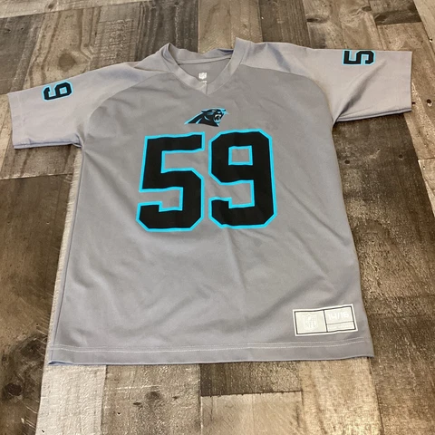 Carolina Panthers Luke Kuechly   Jersey Men’s Large  Gray Limited Edition Cover