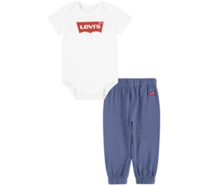 Levi's Baby Boys 2-pc Bodysuit Set White Multi Size 18M - Picture 1 of 1