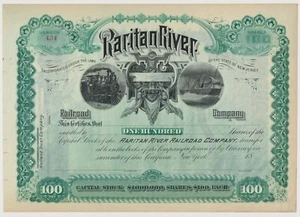 Raritan River Railroad Company Aktienzertifikat New Jersey - Bild 1 von 1