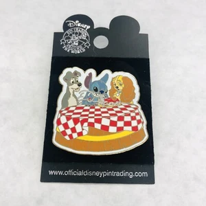 Disney Stitch Invades Series Lady And The Tramp Pin 2005 spaghetti scene - Picture 1 of 3