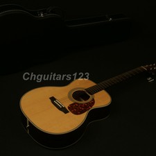 coustic Guitar Natural Solid Spruce Top Fishman 101 ,Bone Nut &Saddles