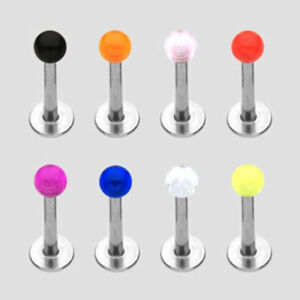 UV Light Ball Labret Monroe Lip Piercing 9 Colors New - Piercings from Coolbody