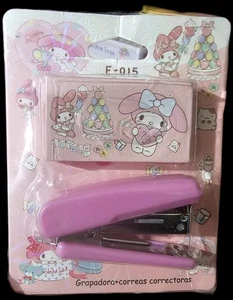 Neu Hello Kitty My Melody Sanrio Mini Hefter Büro Schreibwaren rosa - Bild 1 von 2