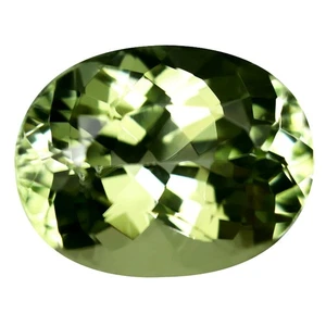 1.96 ct Oval Cut (9.13 x 6.99 mm) Un-Heated Greenish Yellow Tourmaline Gemstone - Picture 1 of 2
