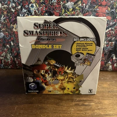 Super Smash Bros Melee Nintendo Platinum Gamecube Bundle CIB Extremely RARE - Image 1 of 4
