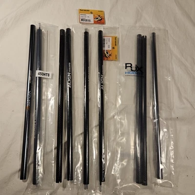 Align T-REX 450 Pro Torque Tube Lot HK450 V2 Savox RJX Carbon Tail Boom Parts - Image 1 of 4