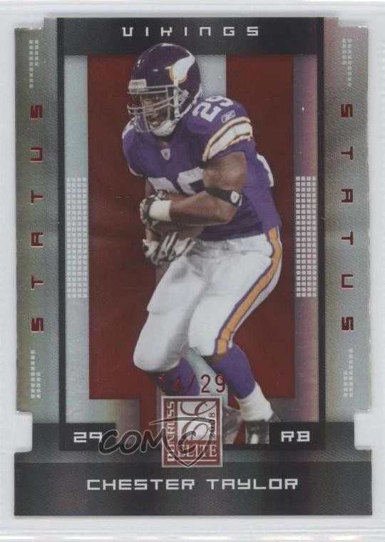 2008 Donruss Elite Status Die-Cut /29 Chester Taylor #55 - Image 1 of 2